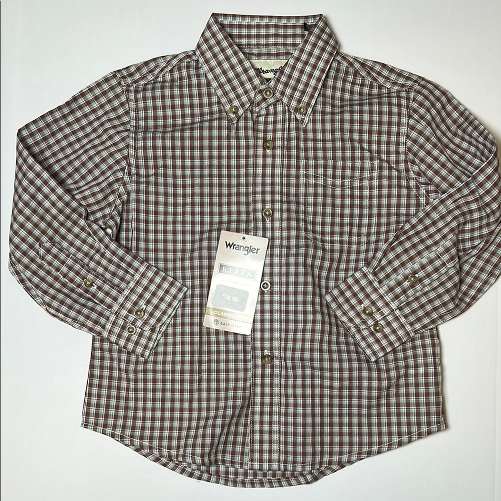 Wrangler Brown Casual Button Down Shirt | 4T